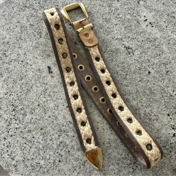 Sand Castle Mesh and Rope Belt - Picture 2 of 8